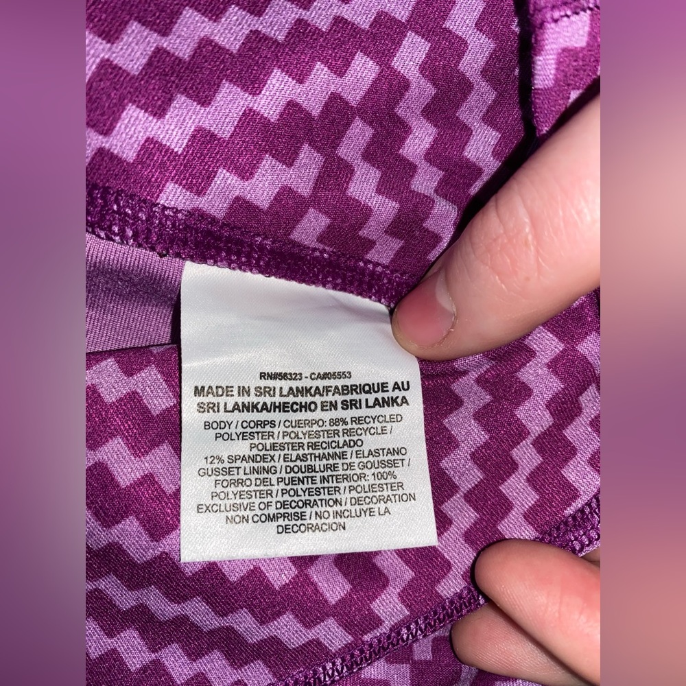 Nike Dri-Fit Purple Athletic Capri Workout Leggings Recycled Material - Picture 5 of 5